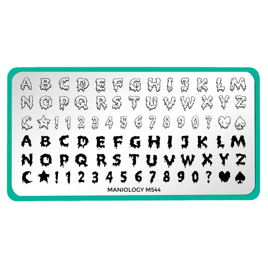 Drip Font (M544) - Nail Stamping Plate