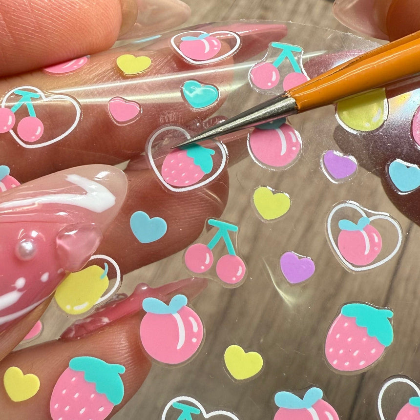 Dual-Ended Nail Art Tweezer and Silicone Pusher