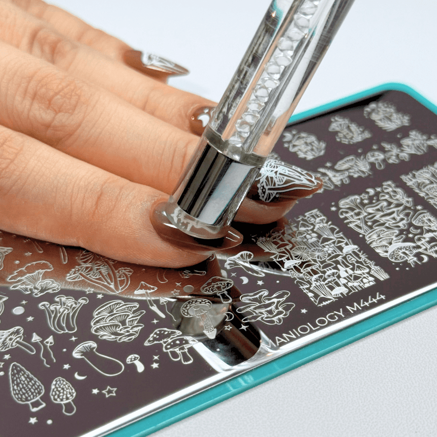 Dual-Ended Pencil Stamper/Clean-Up Brush with Replacement Silicone Stamper Head