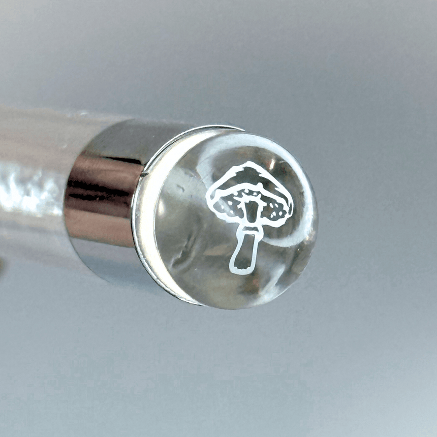 Dual-Ended Pencil Stamper/Clean-Up Brush with Replacement Silicone Stamper Head