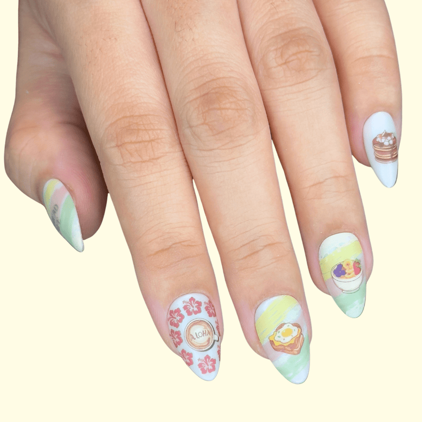 Egghead Cafe x Maniology - Morning Munchies Nail Art Sticker