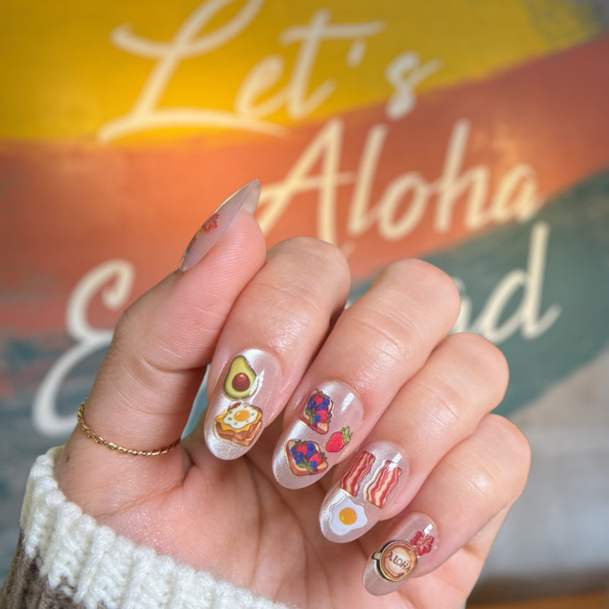 Egghead Cafe x Maniology - Morning Munchies Nail Art Sticker