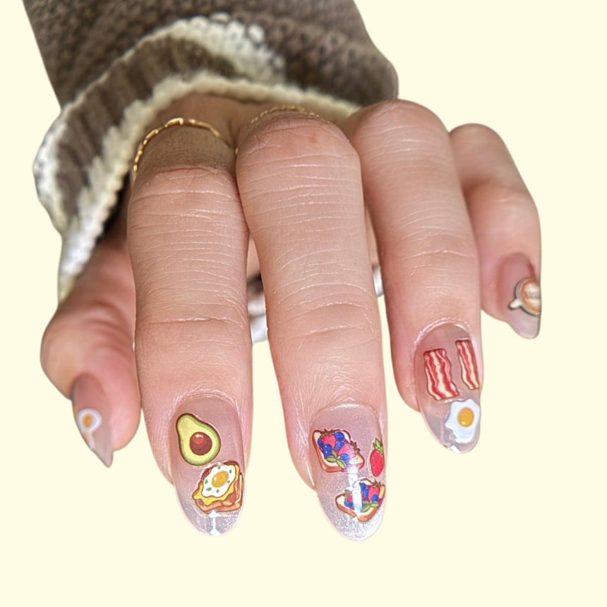 Egghead Cafe x Maniology - Morning Munchies Nail Art Sticker