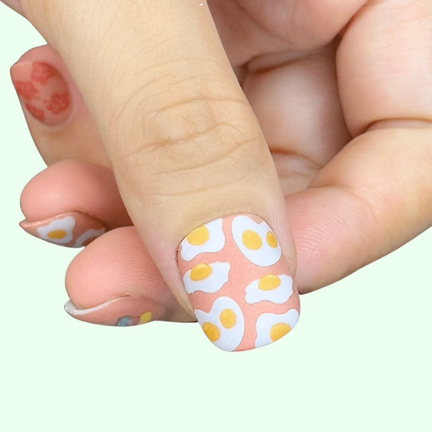 Egghead Cafe x Maniology - Sunny Side Up Nail Art Sticker