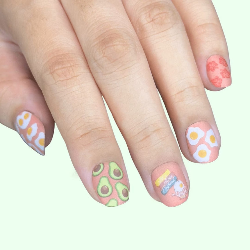 Egghead Cafe x Maniology - Sunny Side Up Nail Art Sticker