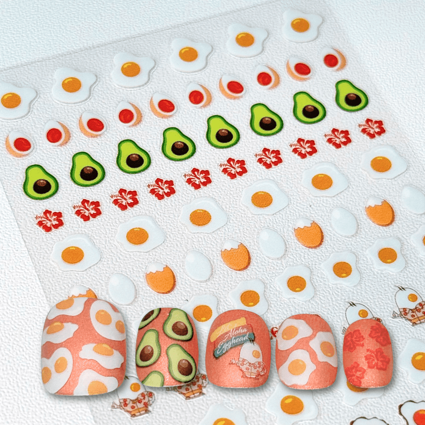 Egghead Cafe x Maniology - Sunny Side Up Nail Art Sticker