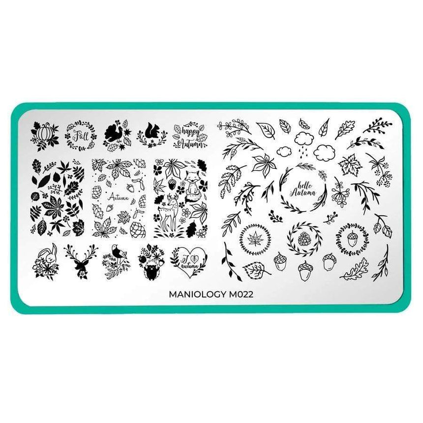 Fall Occasions: Friendly Forest (m022) - Nail Stamping Plate