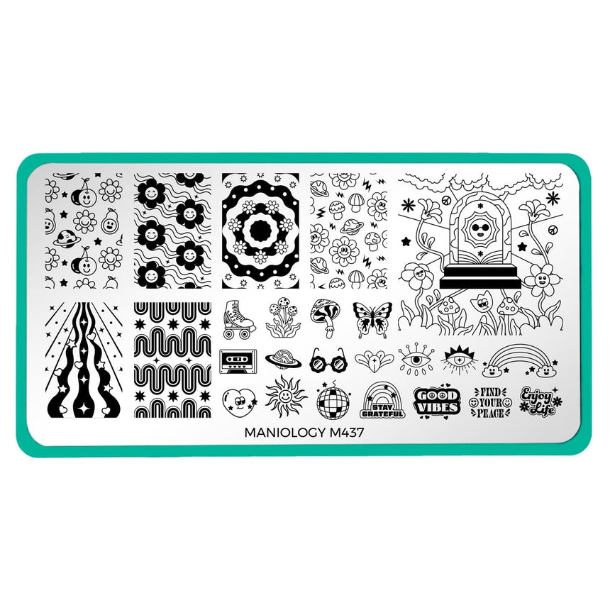 Feelin Groovy (M437) - Nail Stamping Plate