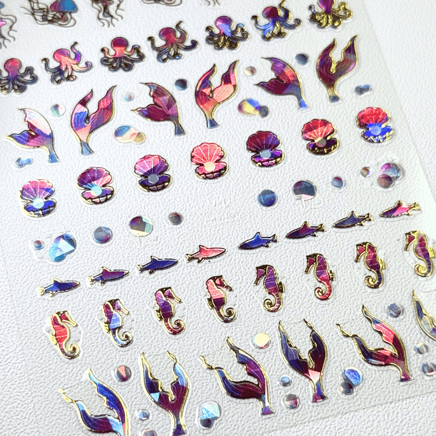 Fin & Friends (MS-107) - Nail Art Sticker
