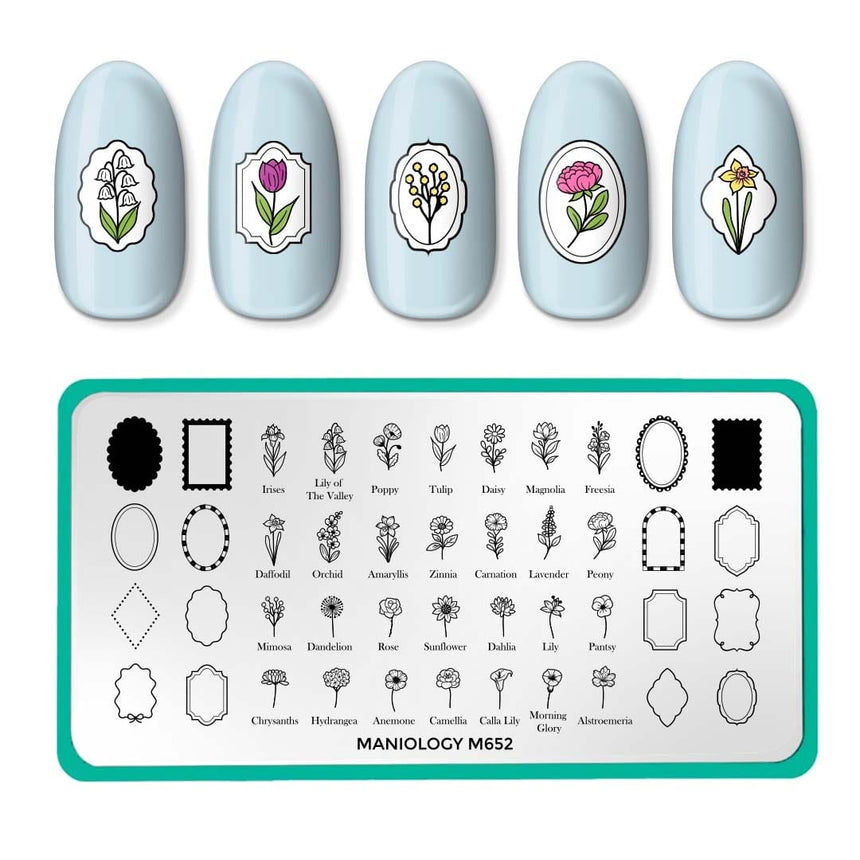 Floral Moments (M652) - Nail Stamping Plate