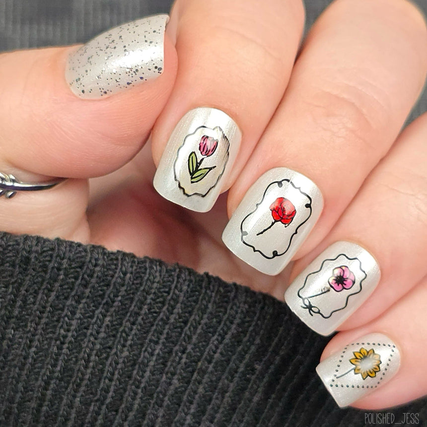 Floral Moments (M652) - Nail Stamping Plate