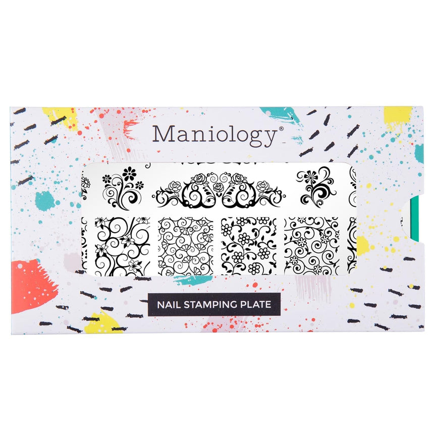 Floral Swirls (M472) - Nail Stamping Plate