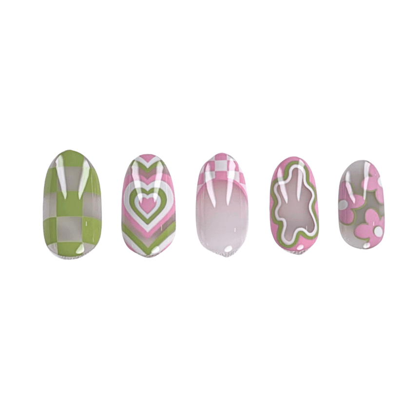 LImited Edition Flower Babe Press On Nails - Short Round