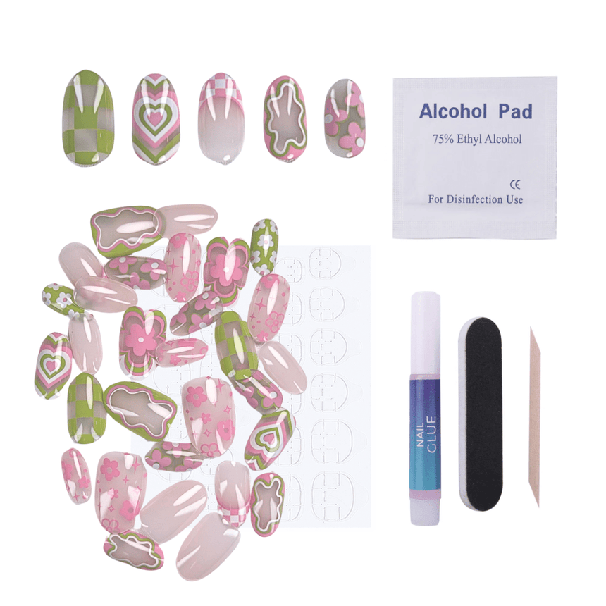 LImited Edition Flower Babe Press On Nails - Short Round