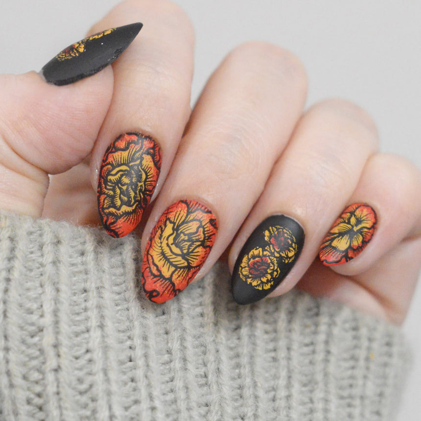 Forever Carnations (M732) - Nail Stamping Plate