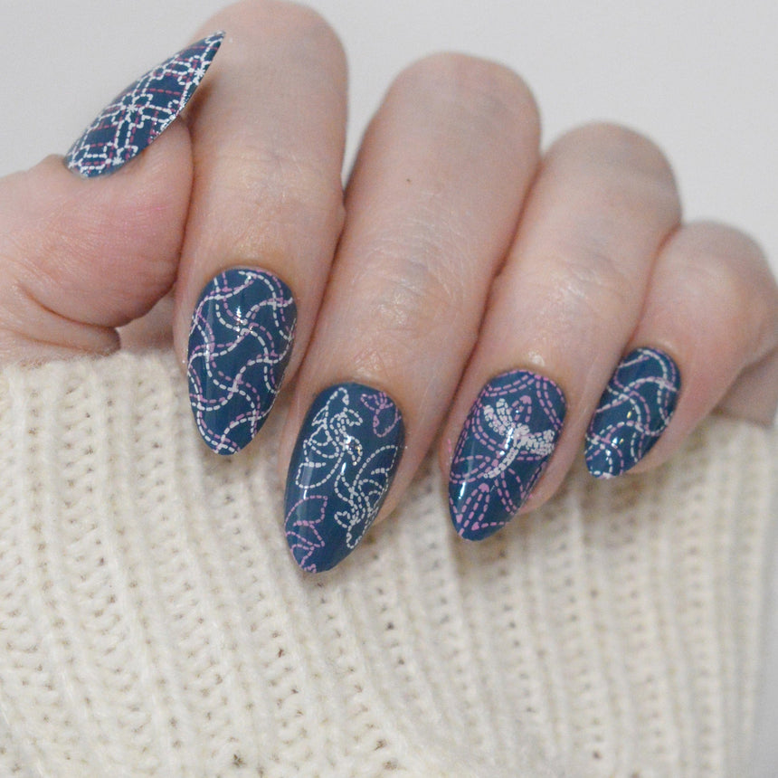 Sashiko Stitch (M650) - Nail Stamping Plate