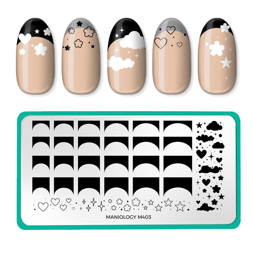 French Cloudscape (M403) - Nail Stamping Plate