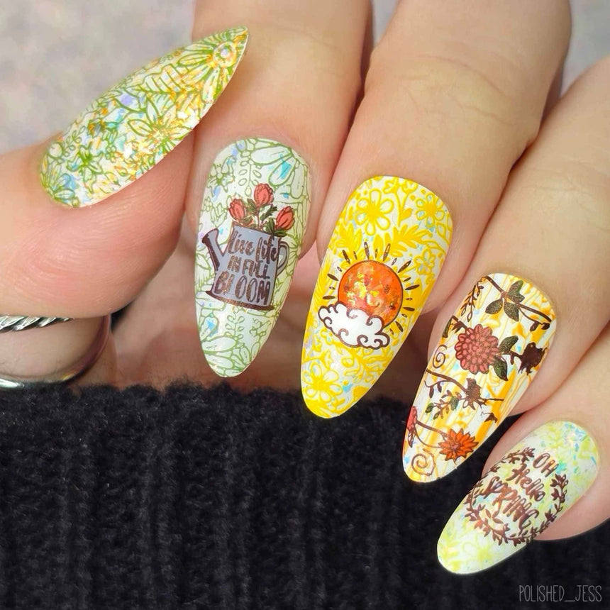 Fresh Blooms (M560) - Nail Stamping Plate