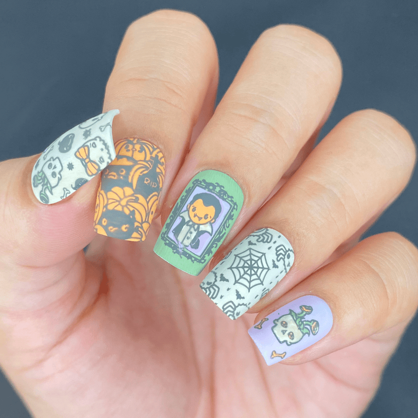 Friendly Ghosts (M311) - Nail Stamping Plate