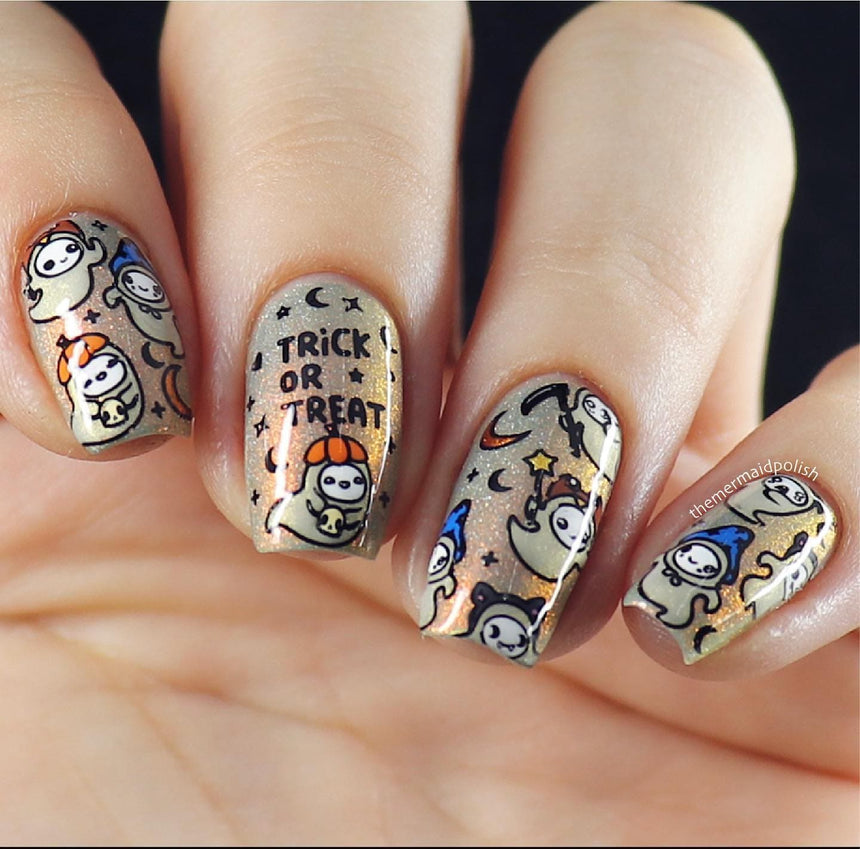 Friendly Ghosts (M311) - Nail Stamping Plate