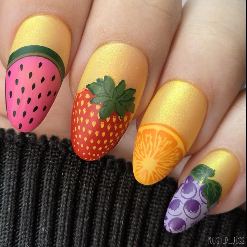 Fruit Frenzy (M619) - Nail Stamping Plate