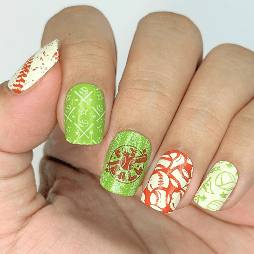 Game On: Batter Up (M376) - Nail Stamping Plate