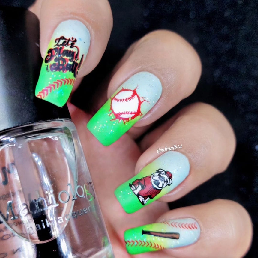 Game On: Batter Up (M376) - Nail Stamping Plate