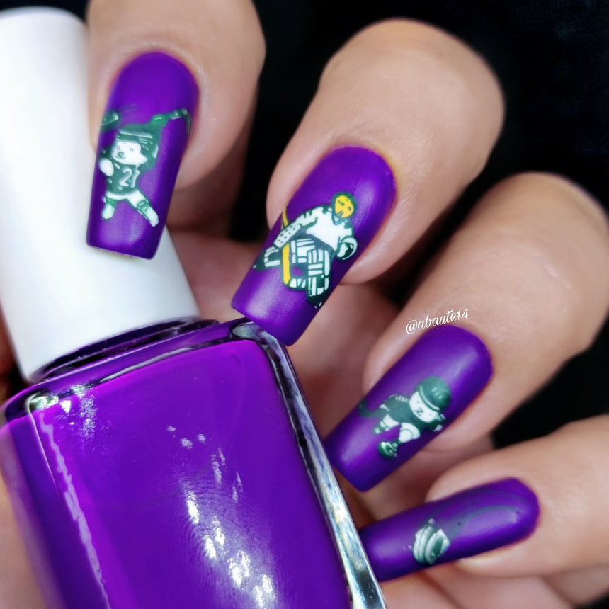 Game On: Puck It (M375) - Nail Stamping Plate