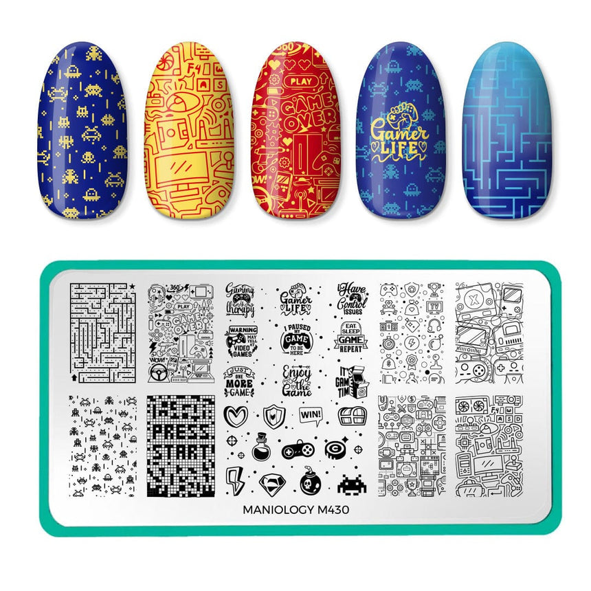 Game Over: Press Start (M430) - Nail Stamping Plate