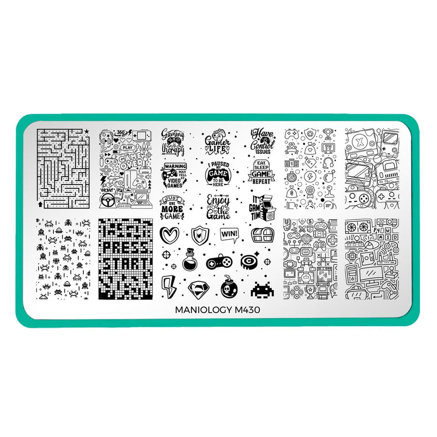 Game Over: Press Start (M430) - Nail Stamping Plate