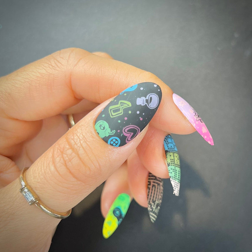 Game Over: Press Start (M430) - Nail Stamping Plate