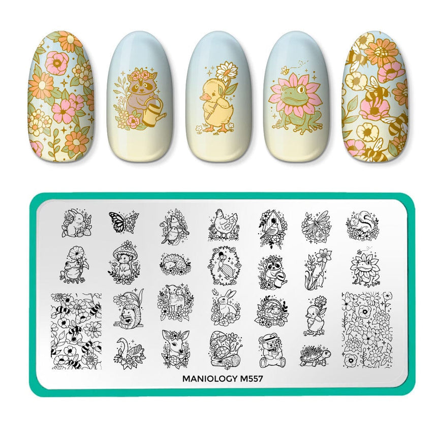 Garden Friends (M557) - Nail Stamping Plate