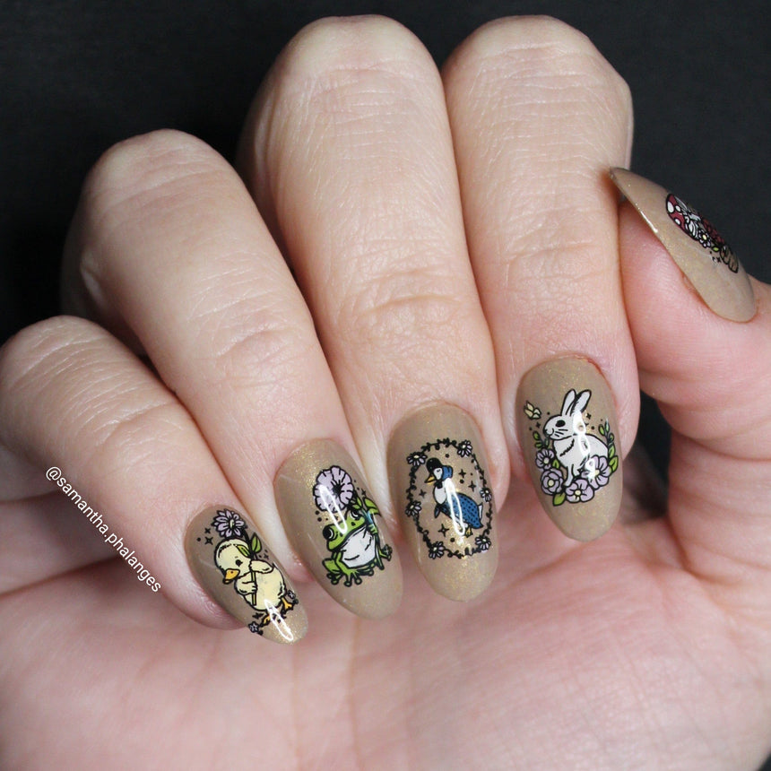 Garden Friends (M557) - Nail Stamping Plate