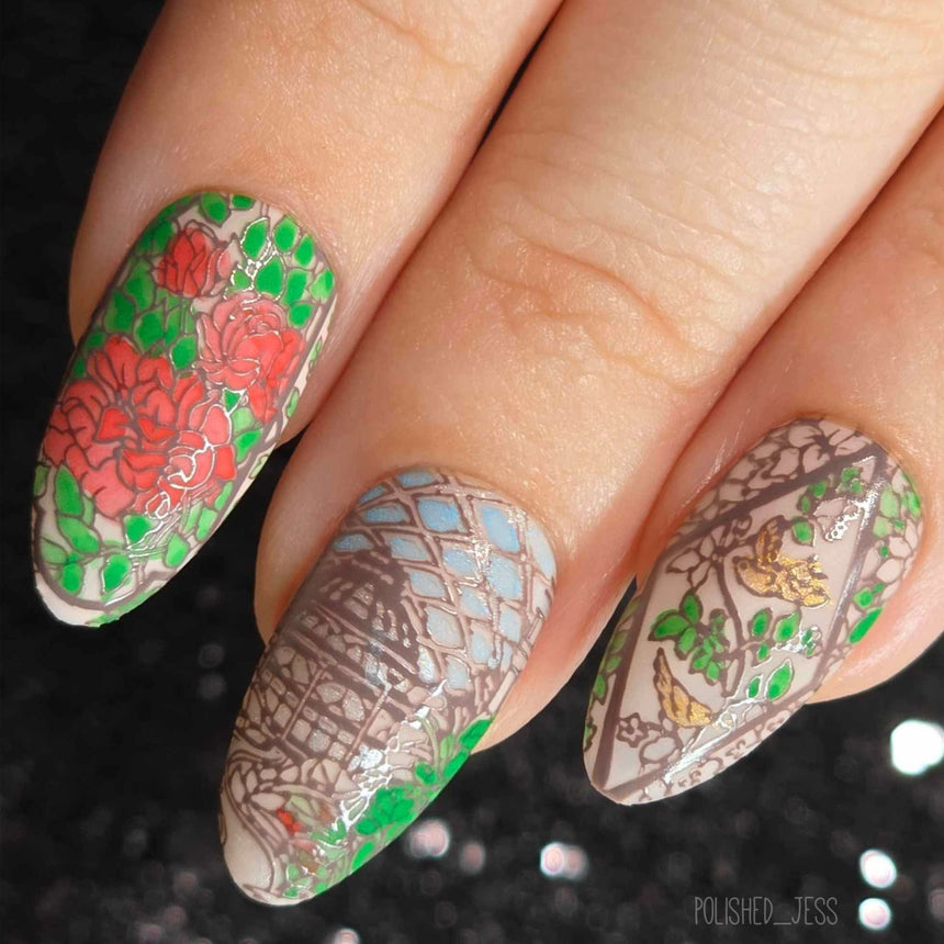 Garden Soiree (M558) - Nail Stamping Plate