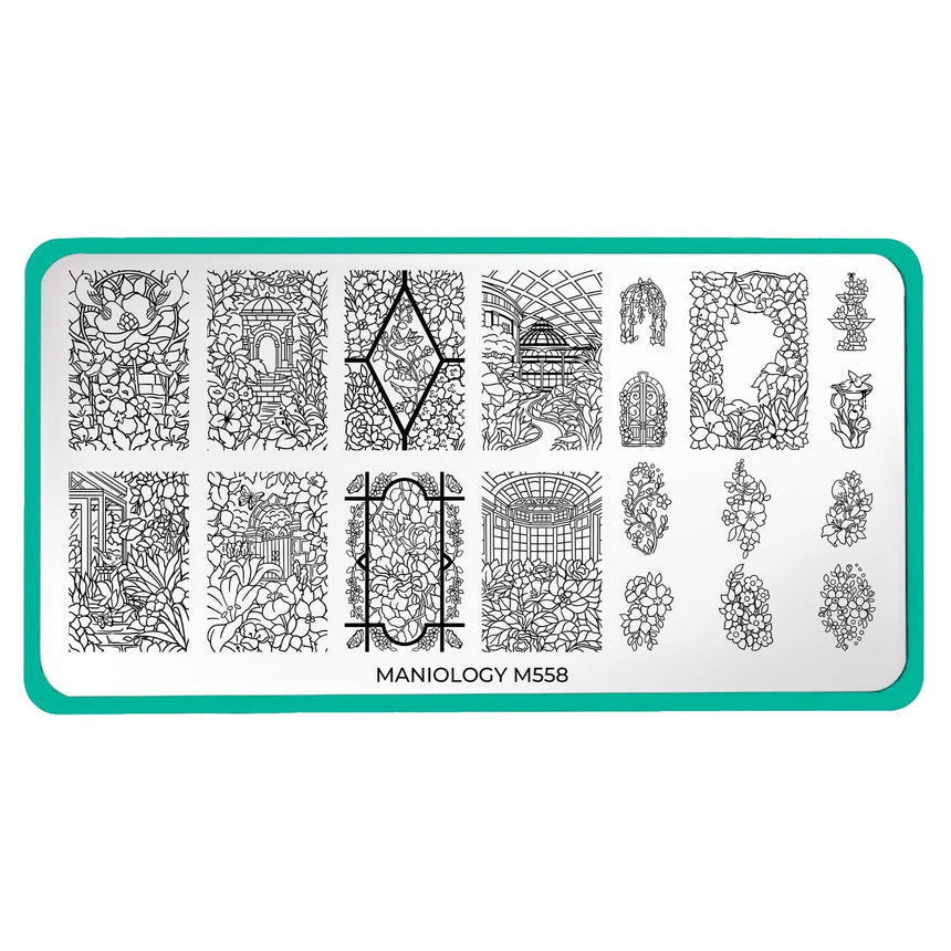 Garden Soiree (M558) - Nail Stamping Plate