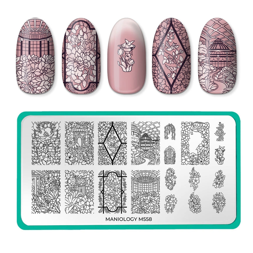 Garden Soiree (M558) - Nail Stamping Plate