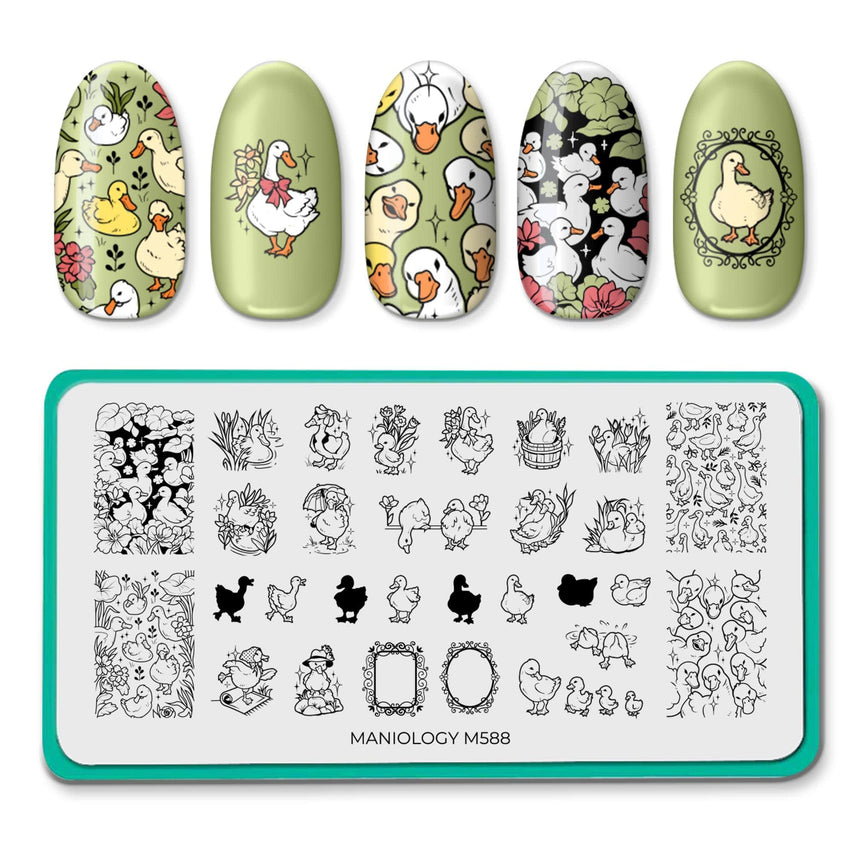 Garden Waddle (M588) - Nail Stamping Plate