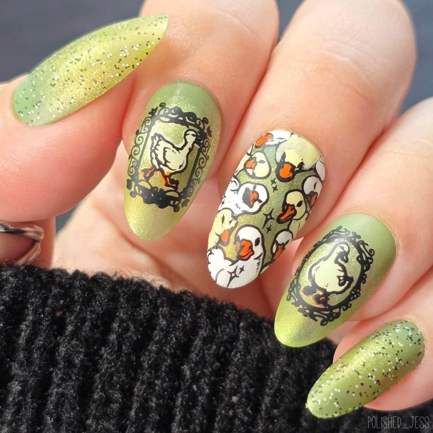 Garden Waddle (M588) - Nail Stamping Plate