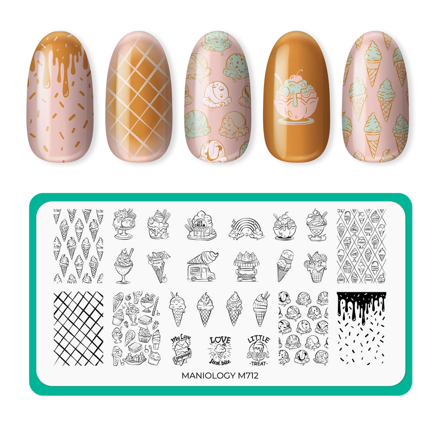 Gelateria (M712) - Nail Stamping Plate