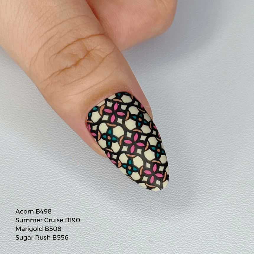 Geometric Mosaics (M656) - Nail Stamping Plate