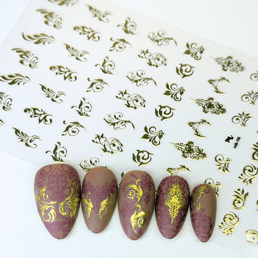 Gilded Details (MS-115) - Nail Art Stickers