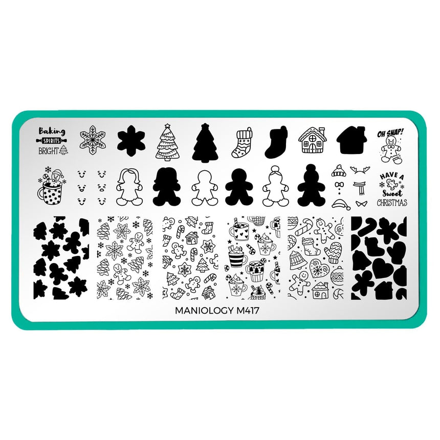 Gingerbread Workshop (M417) - Nail Stamping Plate