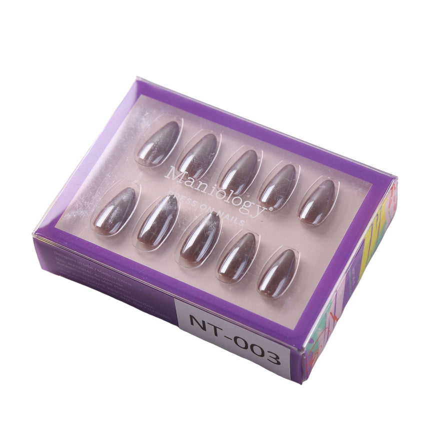 Glazed Cocoa Press On Nails - Short Almond