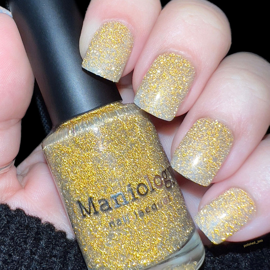Glitter Bomb: Dazzle (P158) - Gold Reflective Glitter Nail Polish