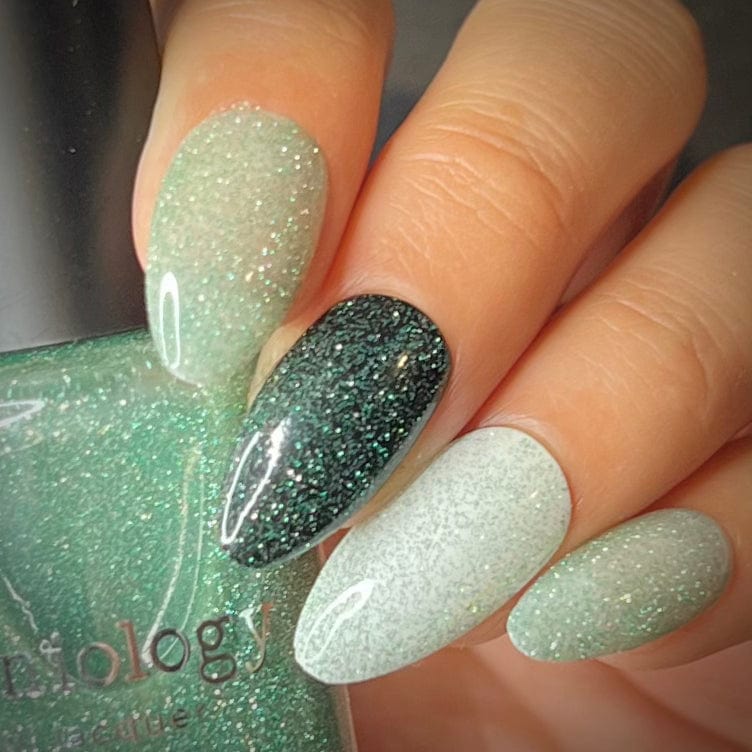 Glitter Bomb: Shine (P159) - Green Reflective Glitter Nail Polish