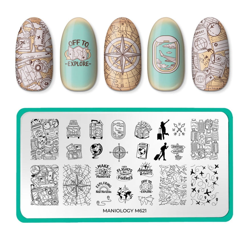 Globe Trotter (M621) - Nail Stamping Plate