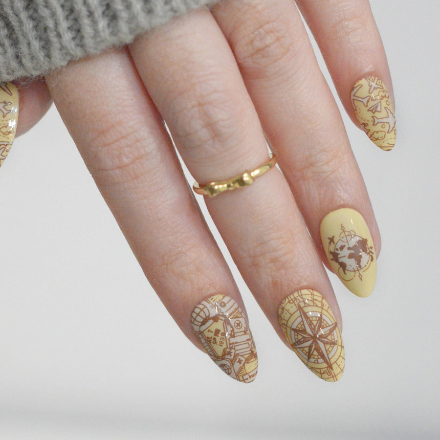 Globe Trotter (M621) - Nail Stamping Plate