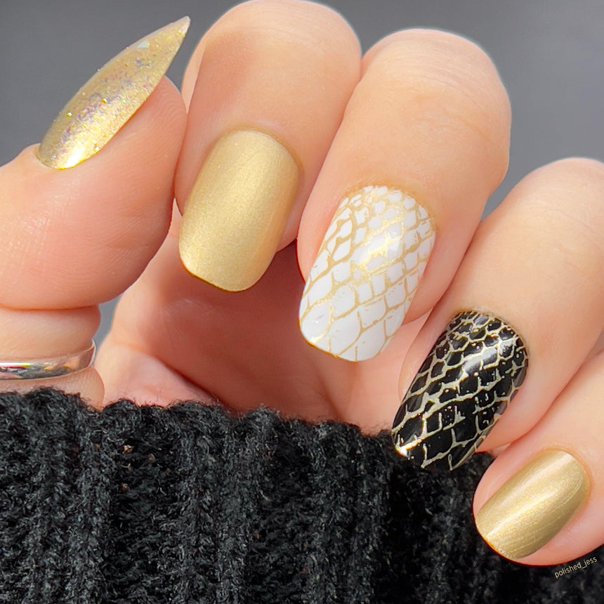 Gold Rush (B333) - Metallic Champagne Gold Stamping Polish