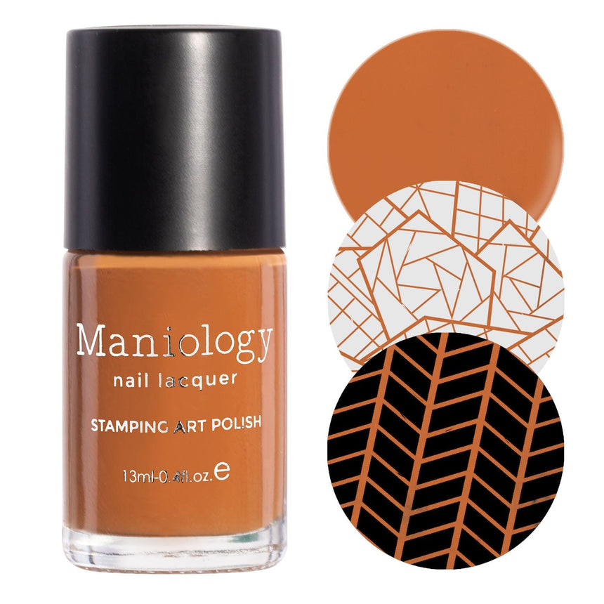 Grateful (B484) - Camel Brown Cream Stamping Polish