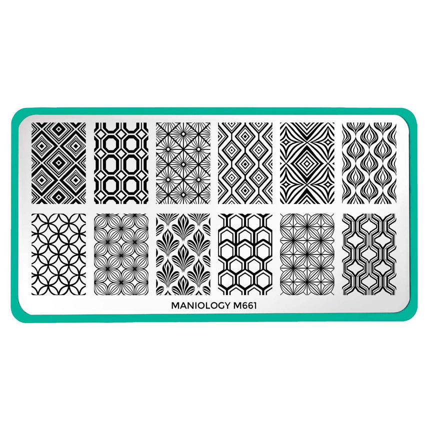 Groovy Shapes (M661) - Nail Stamping Plate